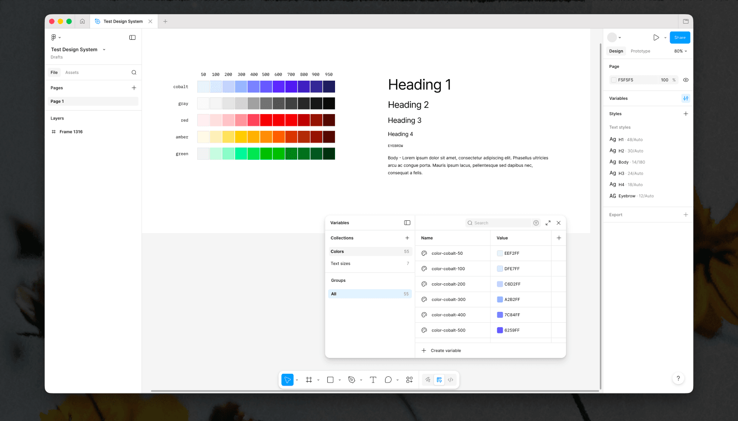 Figma design system