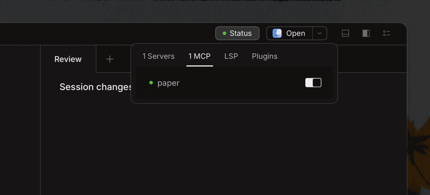 OpenCode MCP connected