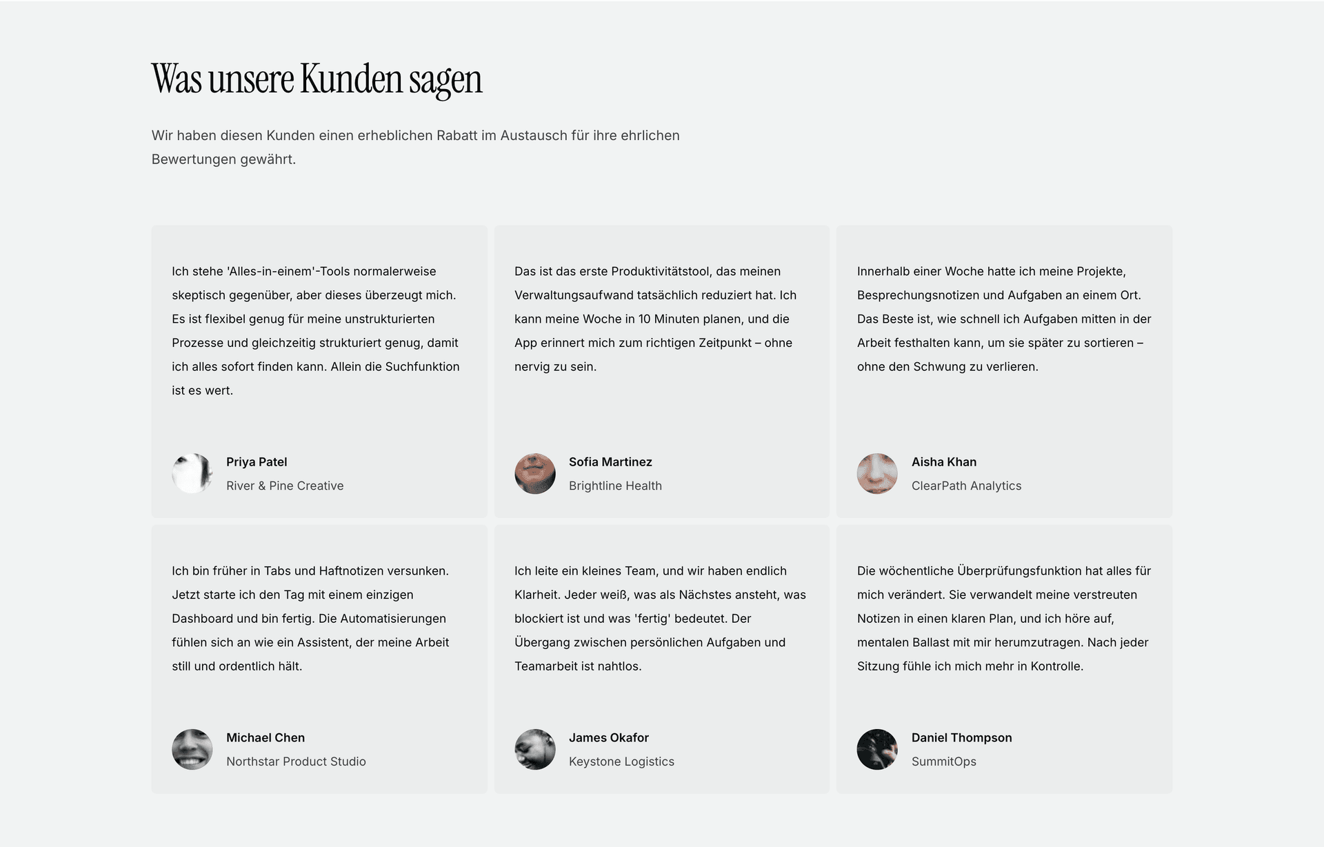 Notion testimonials