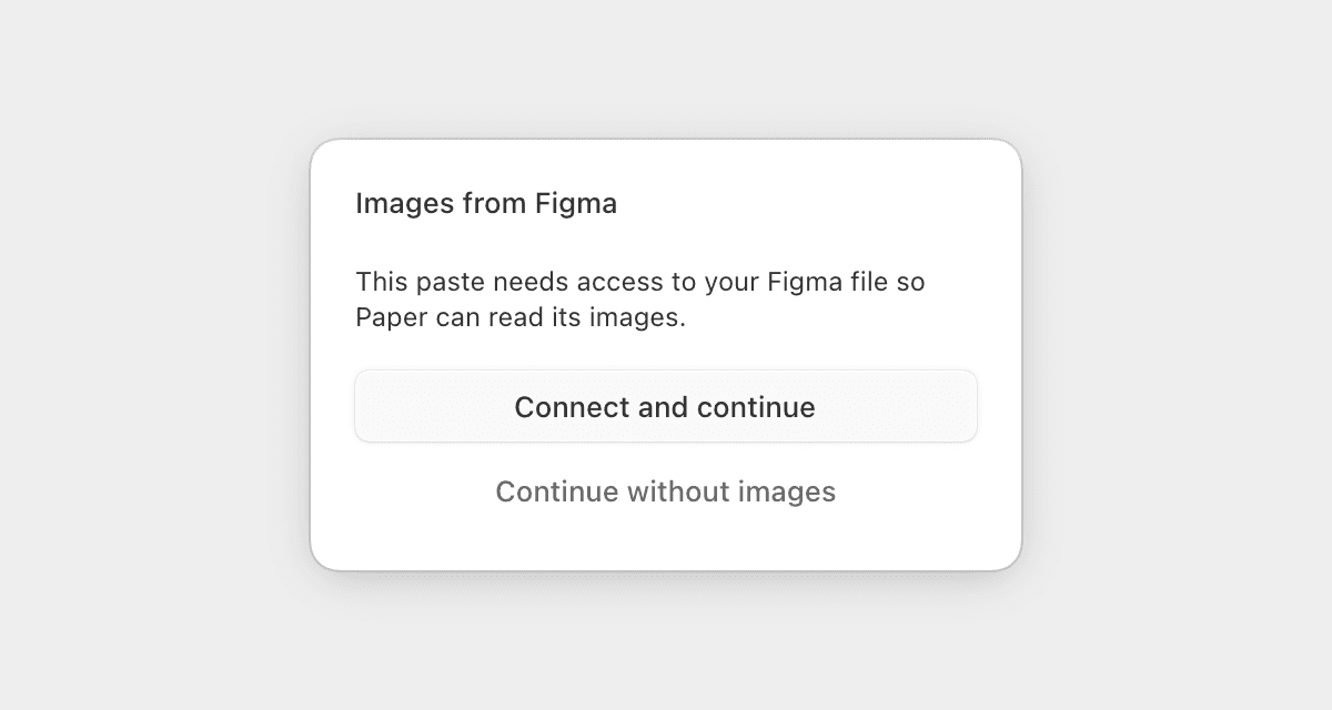 Prompt to connect to Figma