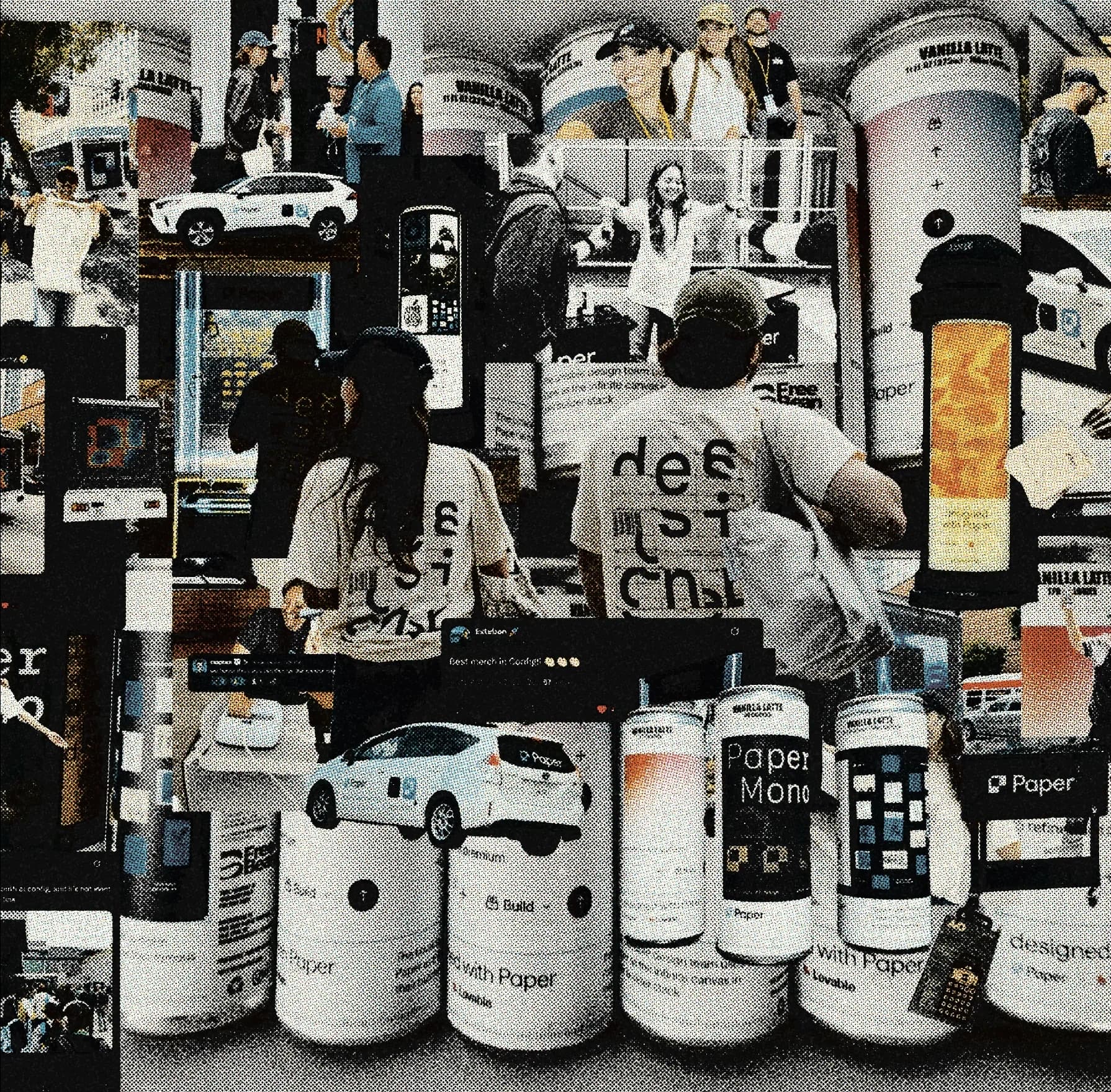 Paper at Config — coffee cans, taxis, newsstands, and the team across SF