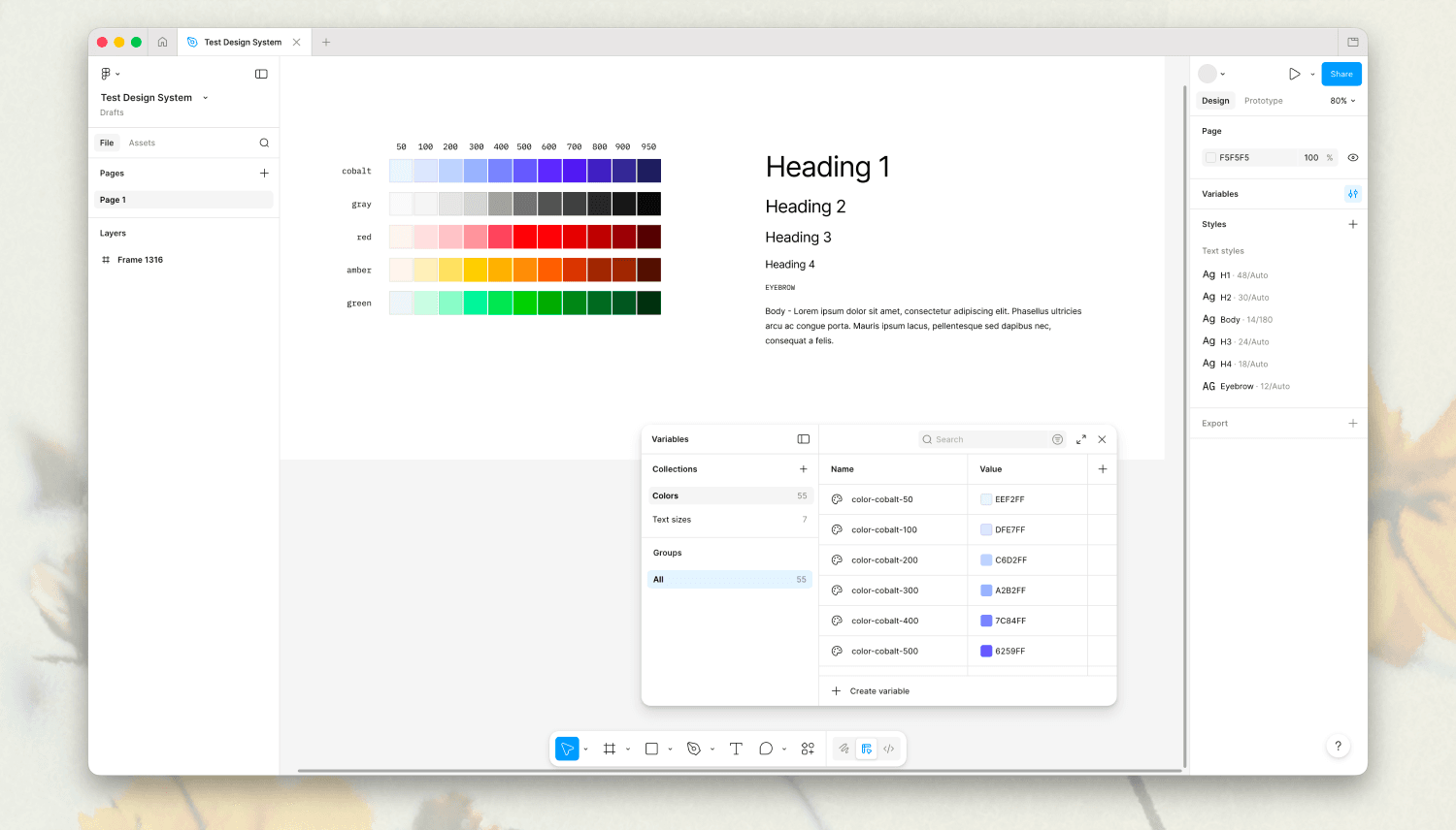 Figma design system