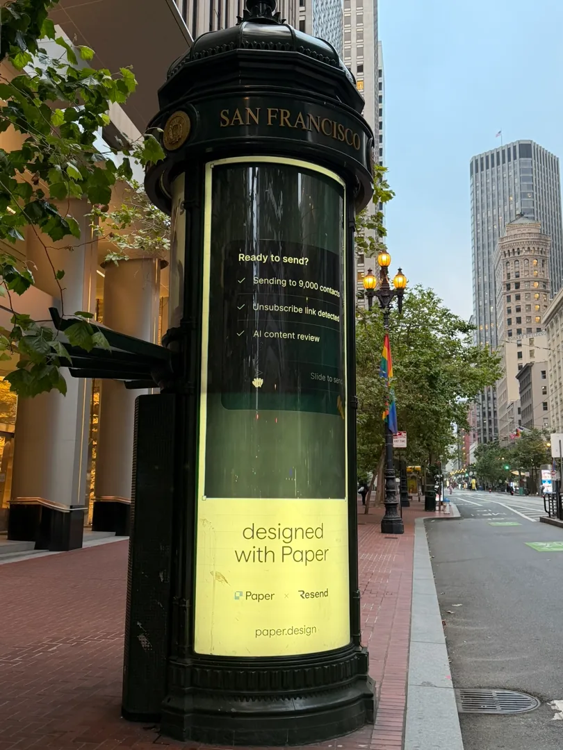 A Paper-branded newspaper vending machine