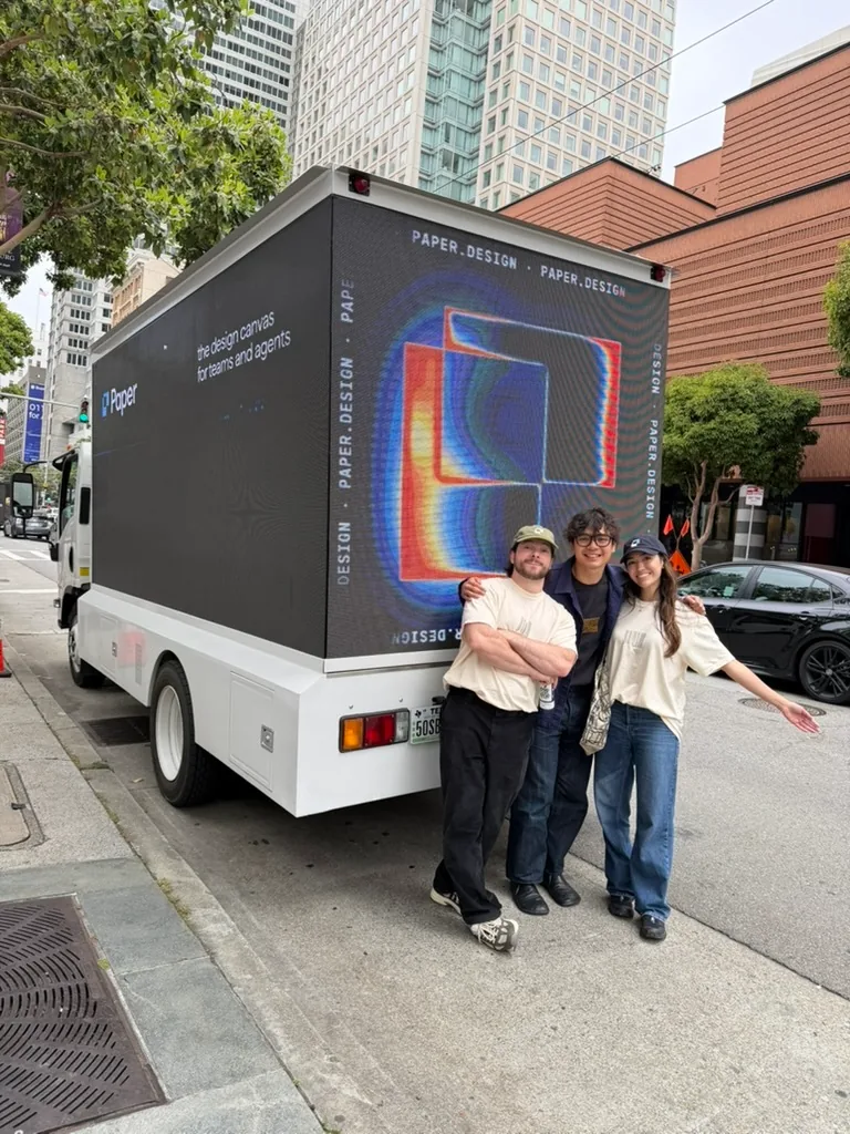 A Paper LED delivery truck design