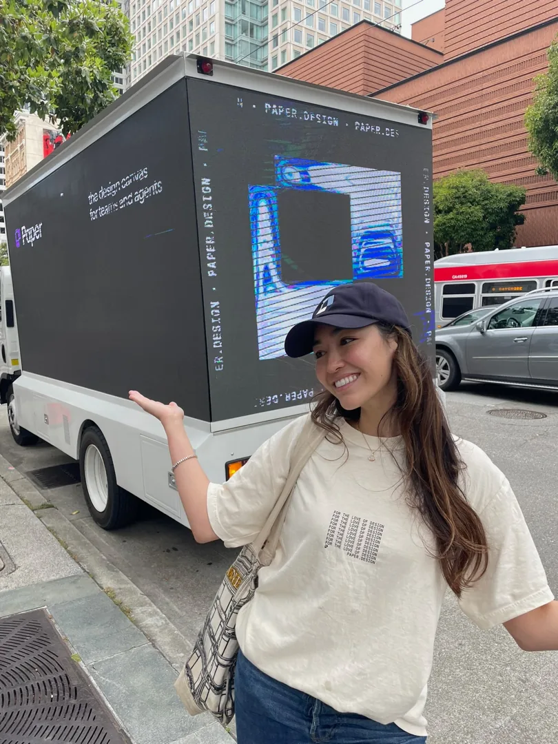 A Paper LED delivery truck