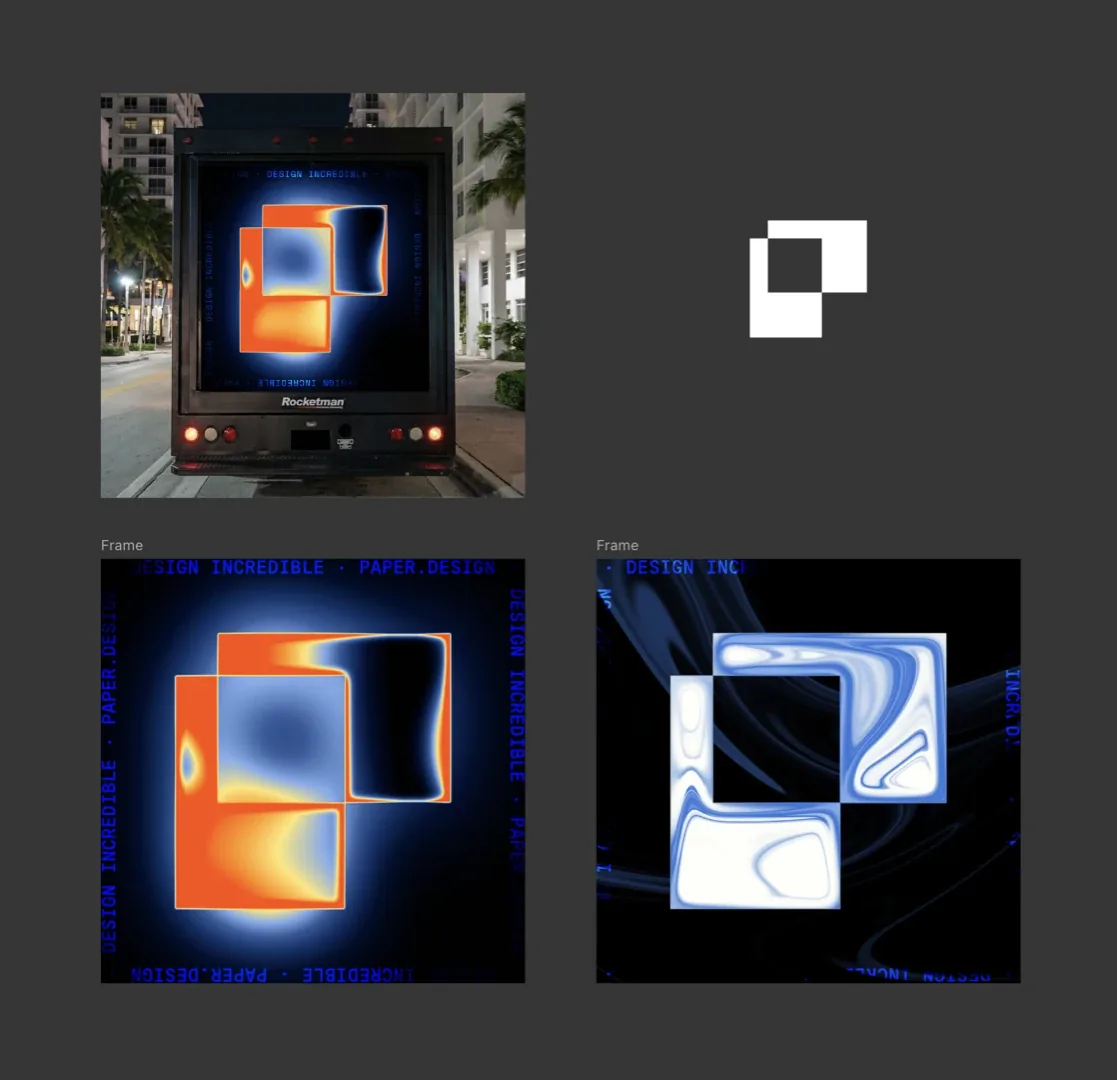 A Paper truck graphic on an LED screen